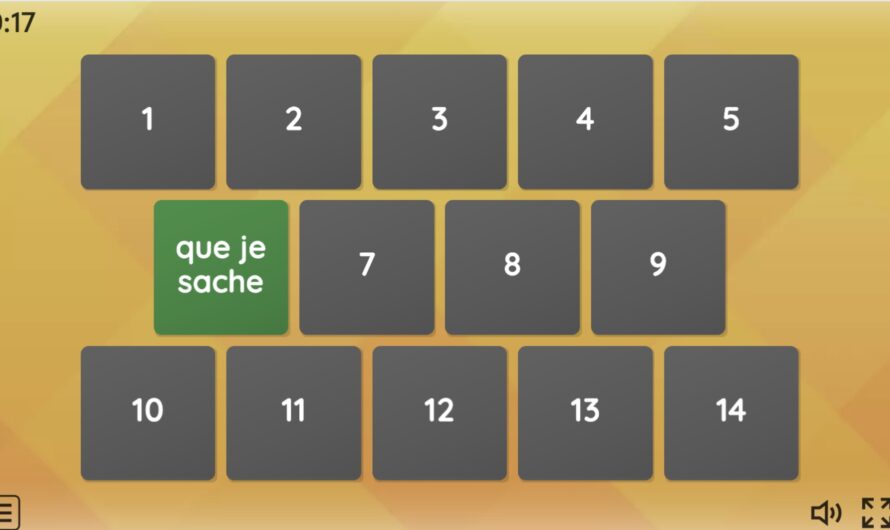 Jeu de mémoire, subjonctif présent