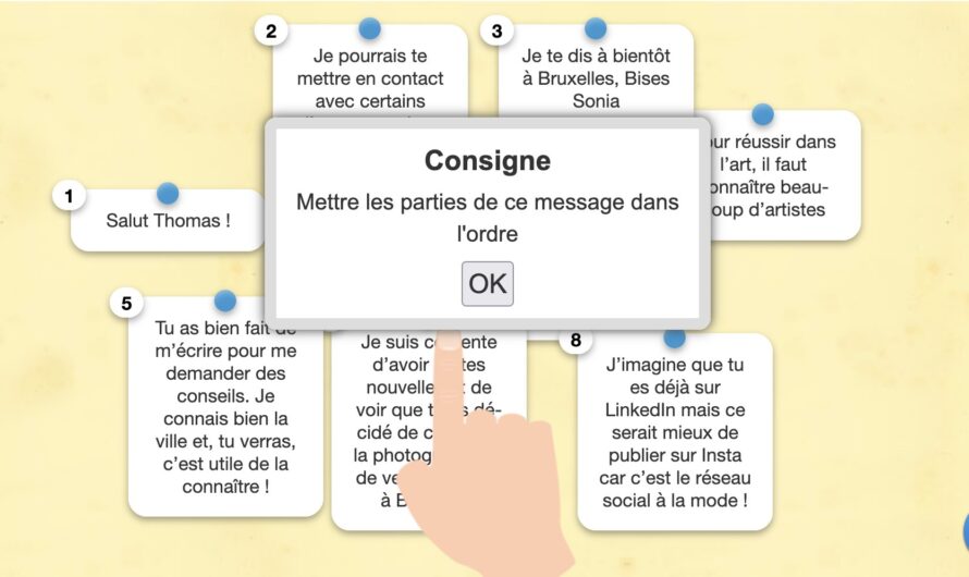 Mettre les parties de ce message dans l’ordre