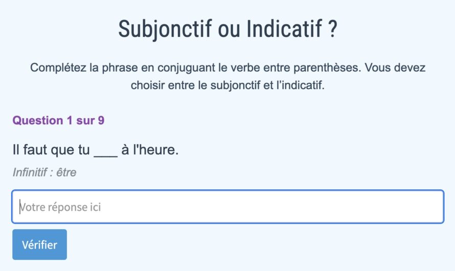 Vidéo + exercices. Subjonctif ou indicatif ?